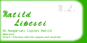 matild lipcsei business card